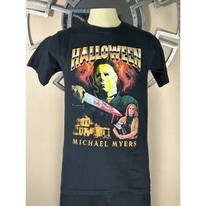 Halloween Michael Myers Graphic T‎ Shirt Mens Black Horror Movie Fan Tee